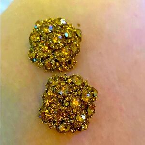 Fashion Jewelry Gold Textured Statement Earrings